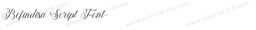 Befindisa Script Font字体转换